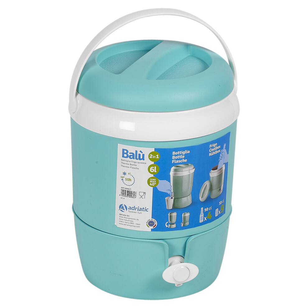 (Turquoise) Hot & Cold 6L Thermos Water Dispenser Drink Cooler