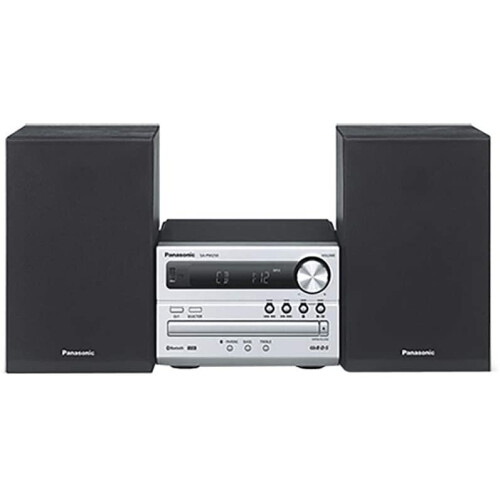Panasonic Panasonic SC-PM250EB-S Micro Hi-Fi Bluetooth Speaker System, Black and Silver