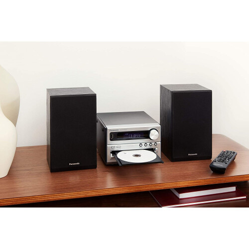 Panasonic Panasonic SC-PM250EB-S Micro Hi-Fi Bluetooth Speaker System, Black and Silver 1