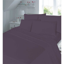 (Plum, Double) Fitted Sheet 180 Thread Count Non Iron