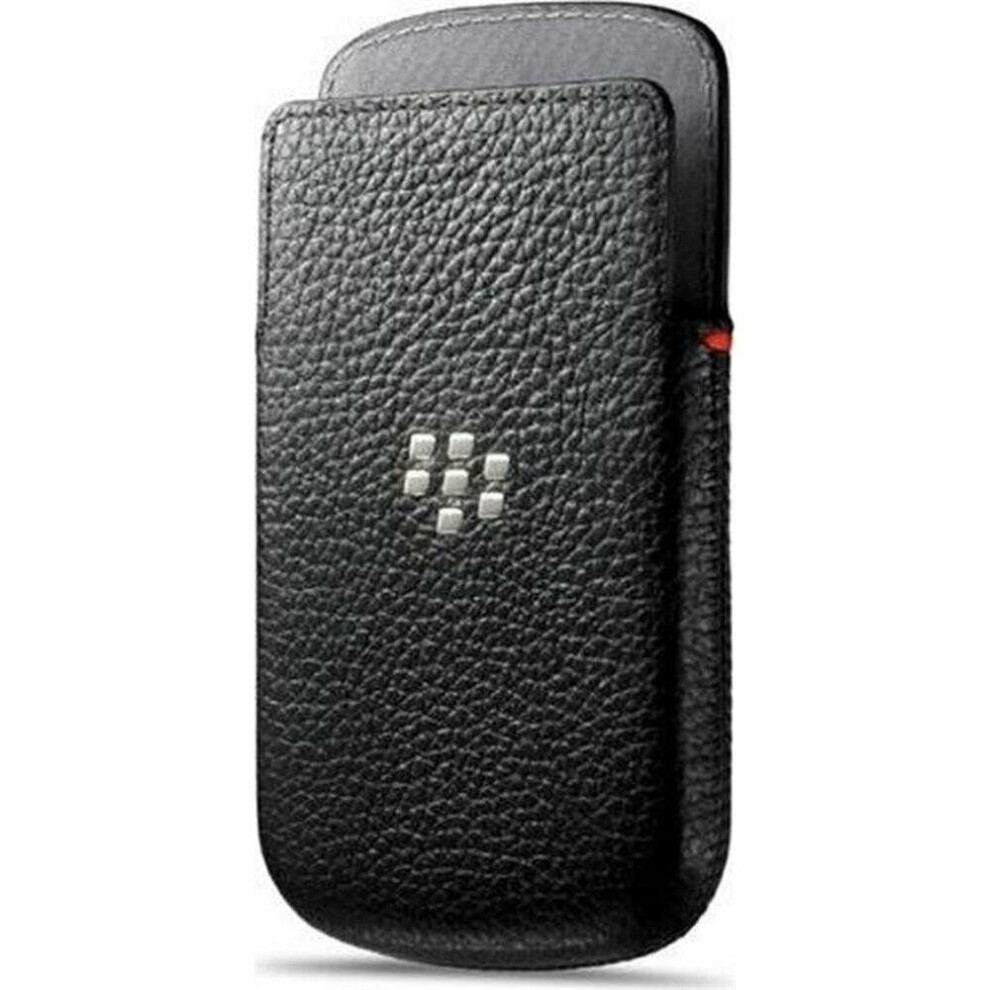 BlackBerry Black Leather Pocket Pouch Case for Q5 ACC-54681-201