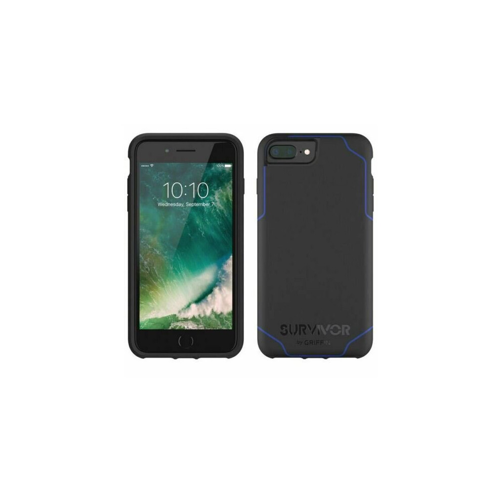 Griffin Survivor Journey Case for iPhone 7  8 Plus 5.5" Black Blue GB42817