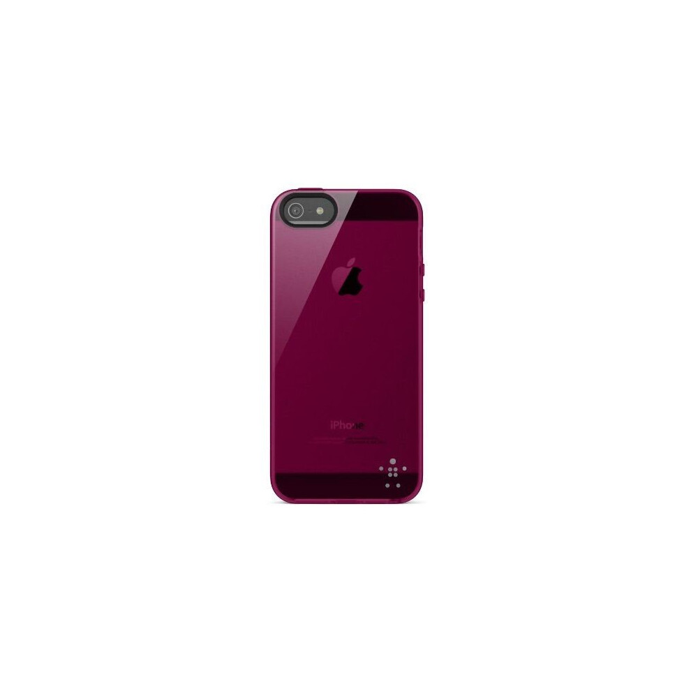 Belkin Translucent Gloss Grip Case for iPhone 5 and 5s - Berry