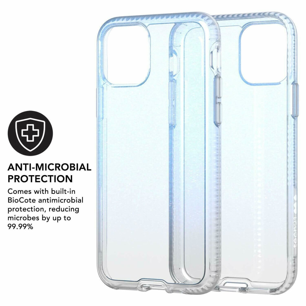 Tech 21 Pure Shimmer Blue Case Hard Cover for iphone 11 Pro 5.8" T21-7225