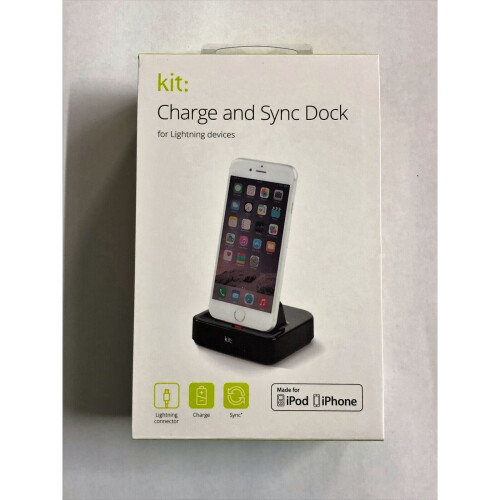 Kit Lightning Charge Sync Black Cradle Dock iPhone 6 7 8 SE 11 Plus X XS XR Max