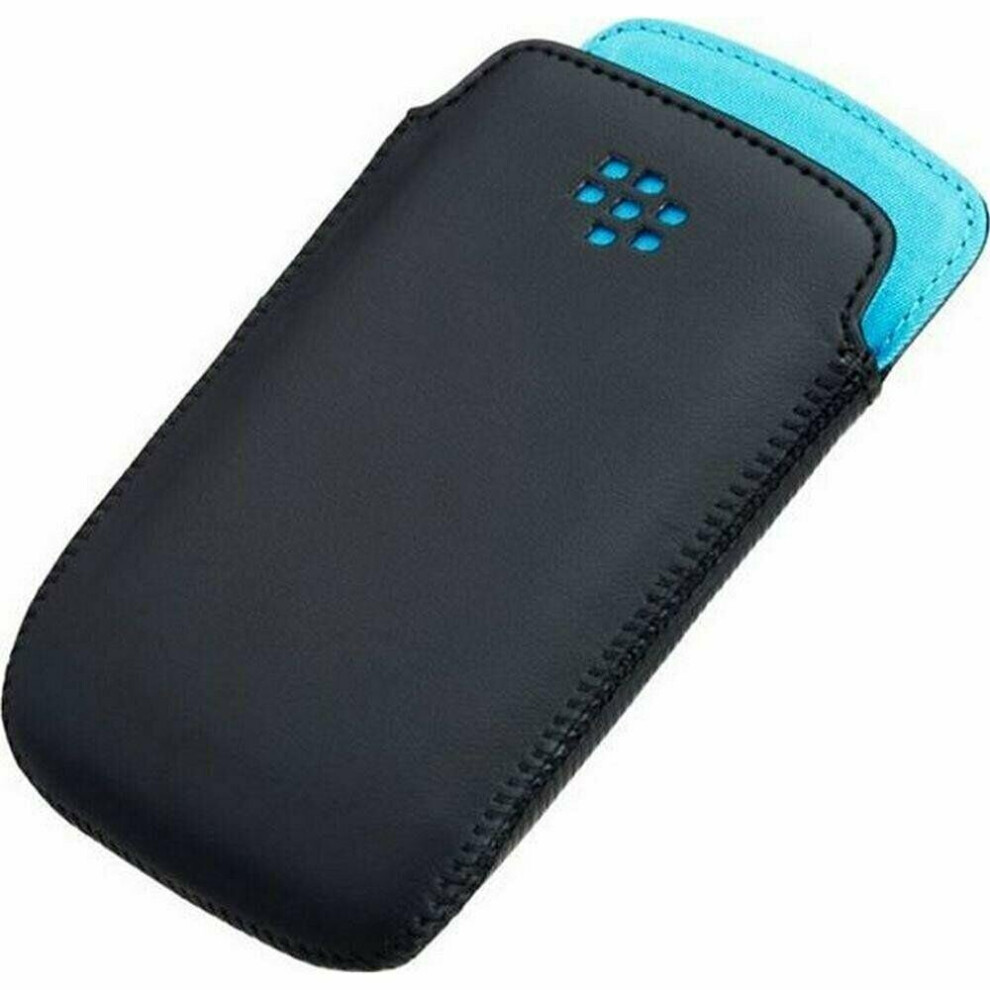 Blackberry Pocket Case for Curve 9350 9360 9370 Black Sky Blue ACC-43296-201