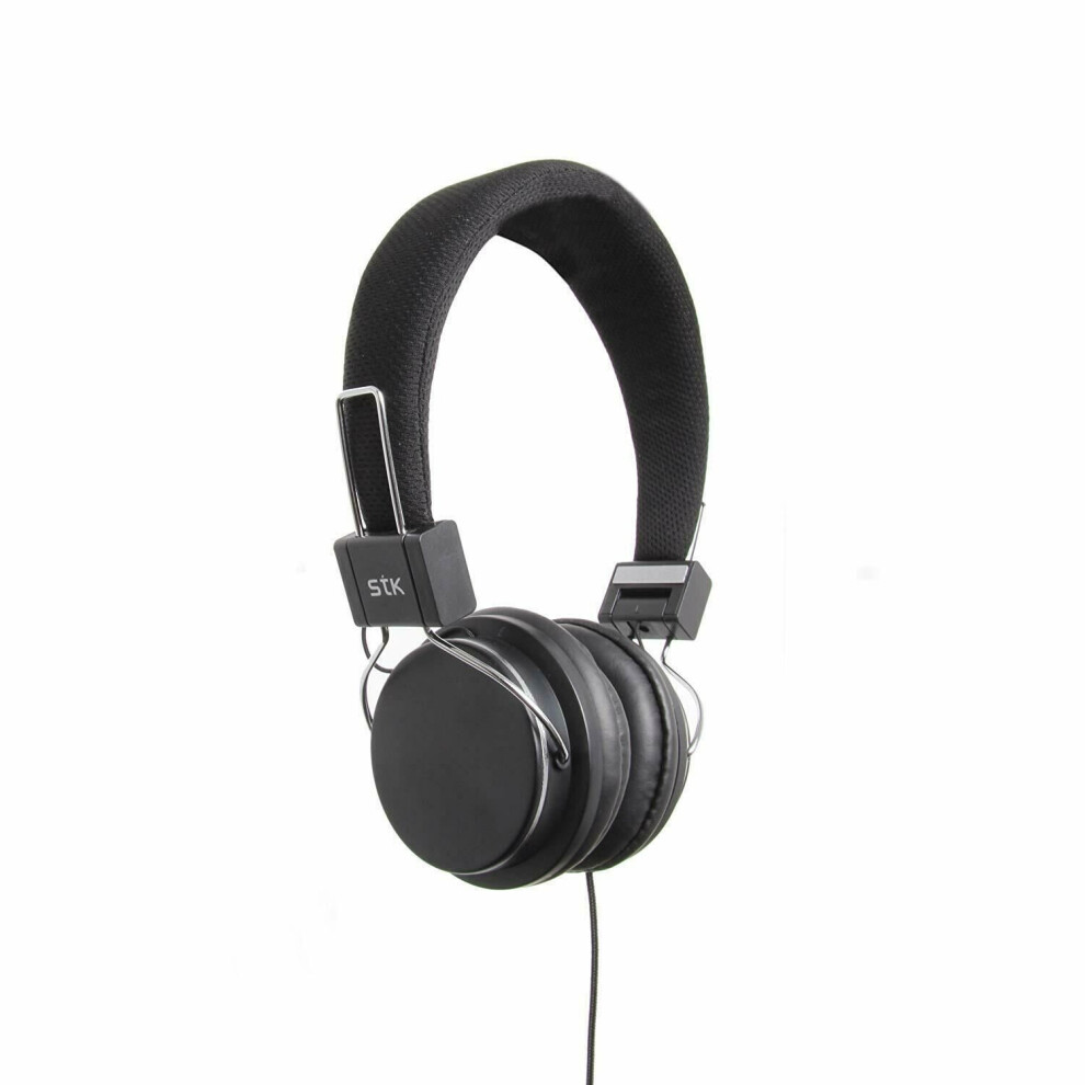 Stk Universal 3.5Mm Over Ear Headphones With Microphone Black 5055377820657