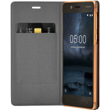 Genuine Nokia 5 Brown Copper Slim Flip Case Cover Wallet Pouch CP-302
