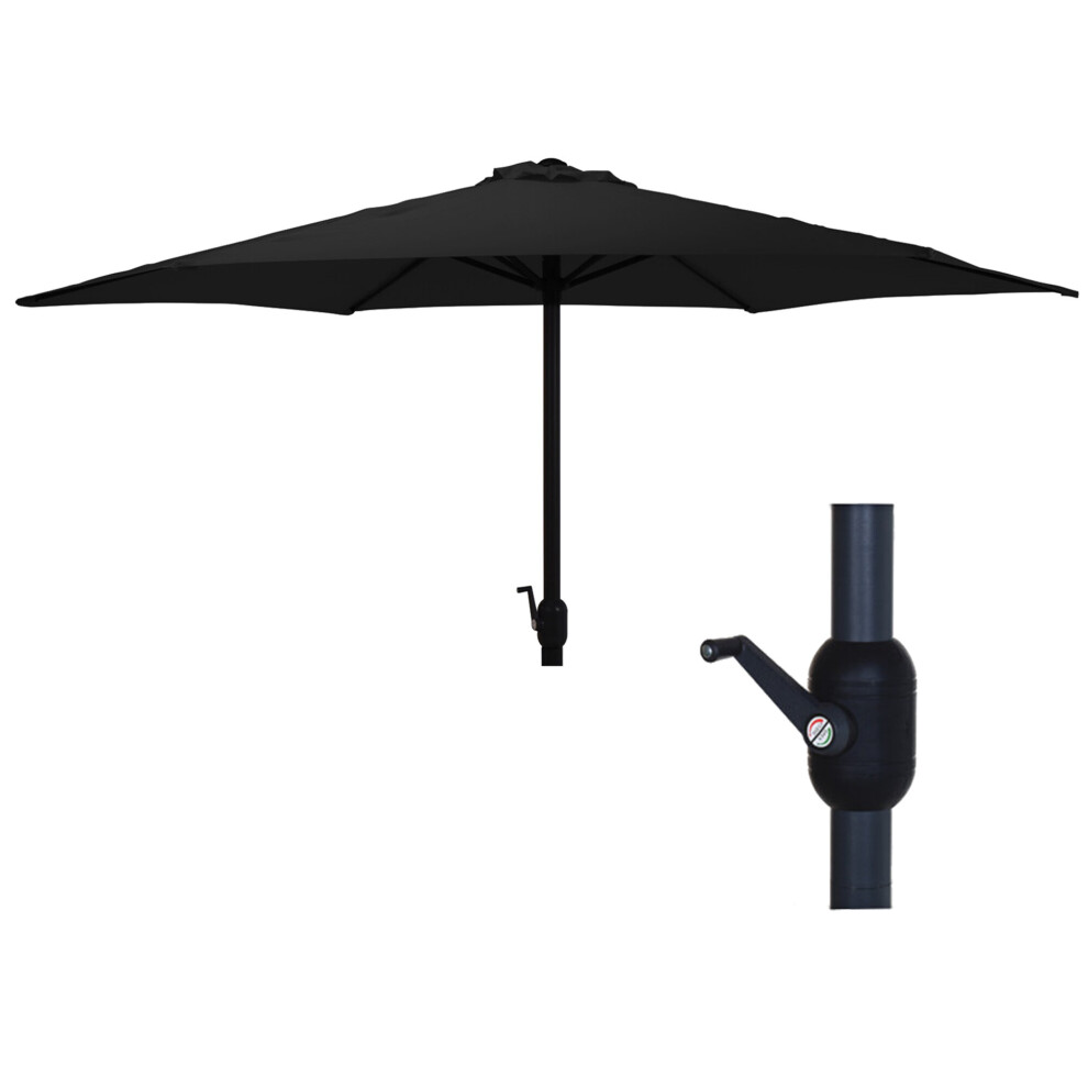 (Black) 2.7m Shanghai Garden Umbrella Sun Shade Parasol