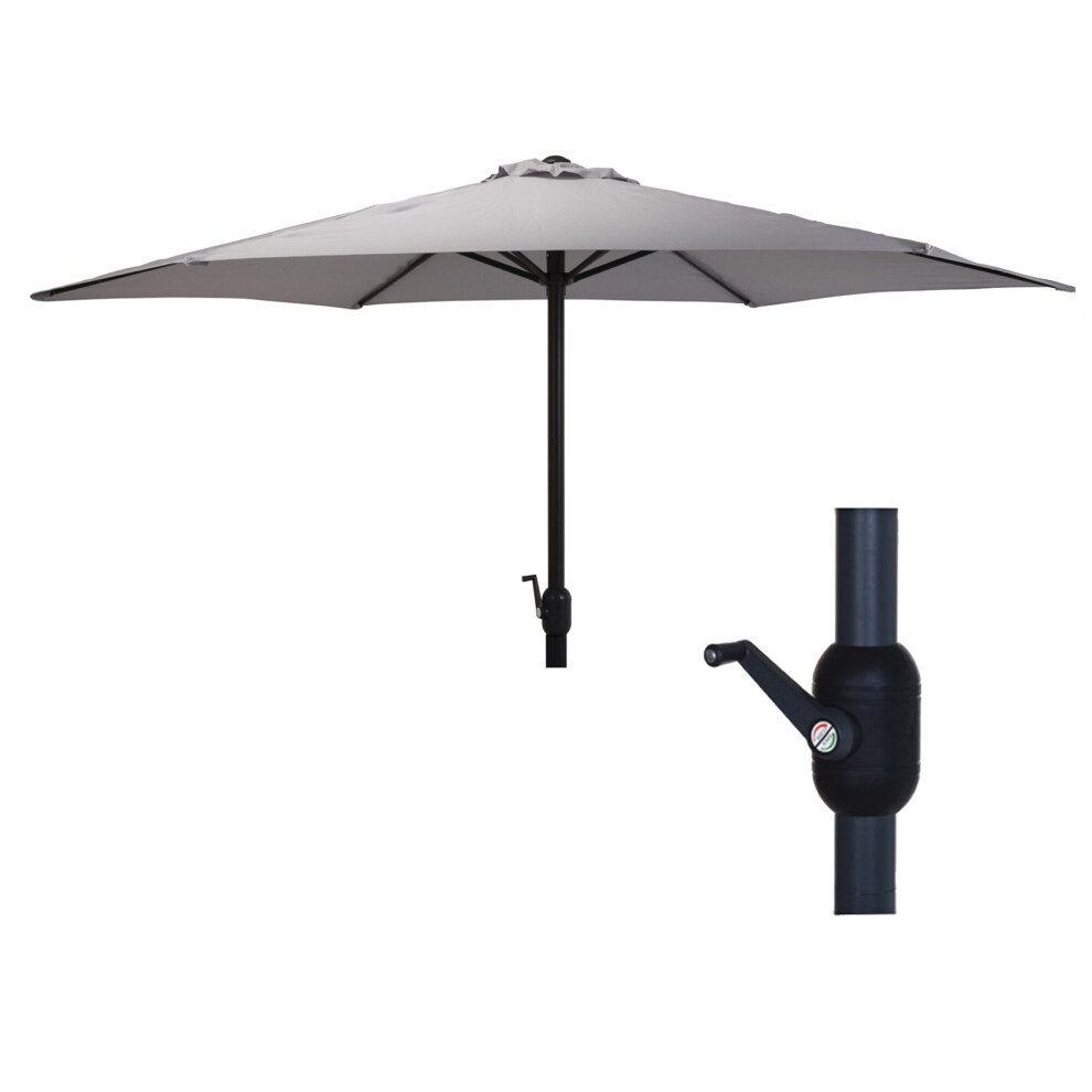 Urbn Living ( Grey) 2.7M Shanghai Garden Umbrella Sun Shade Parasol Light/Grey