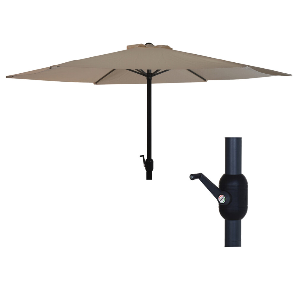 (Taupe) 2.7m Shanghai Garden Umbrella Sun Shade Parasol