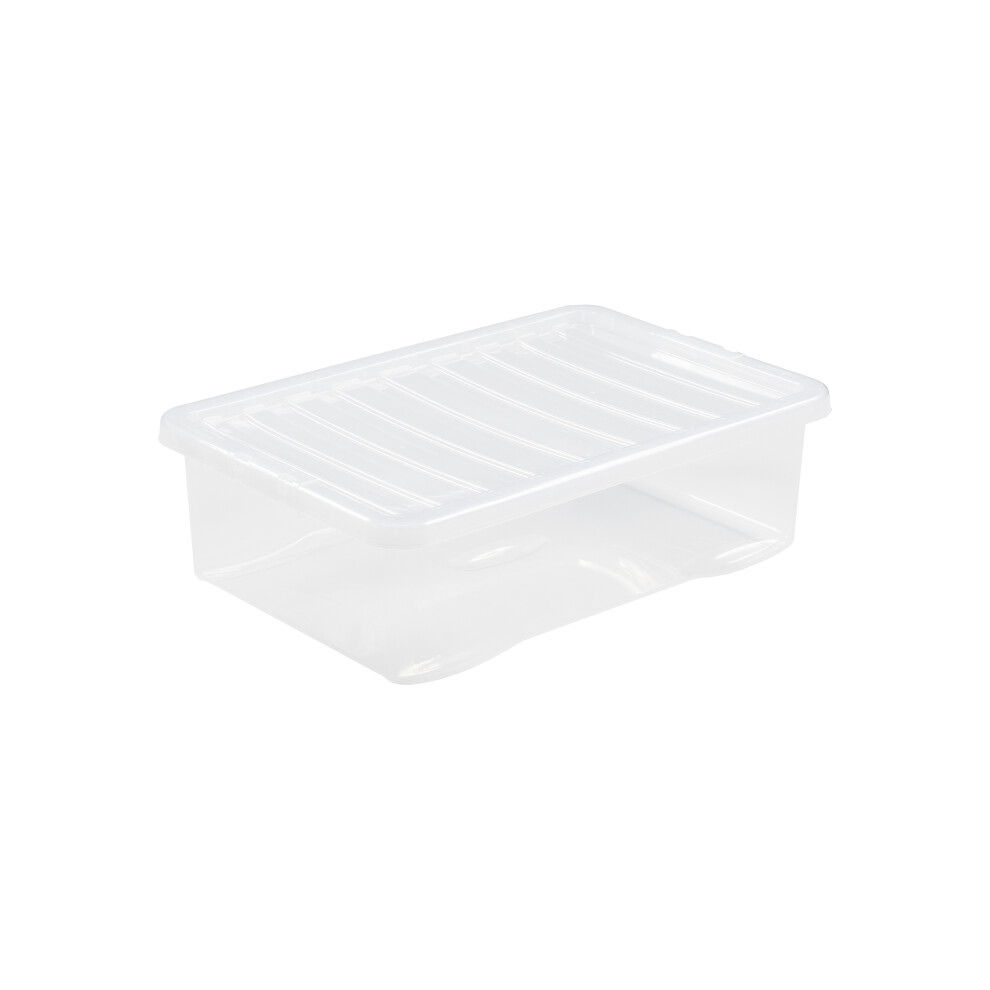 (32L Underbed) Wham Crystal Clear Storage Boxes