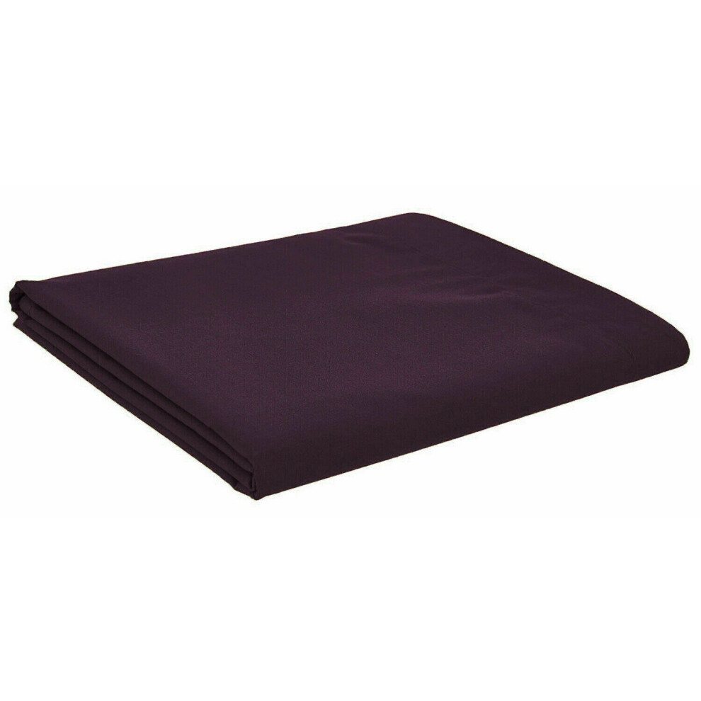 (Plum , Super-King) 180 Thread Count Flat Bed Sheet Percale