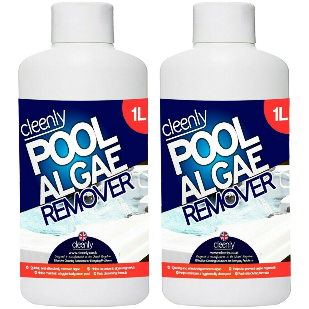 (2L) Cleenly Algae Remover for Pools & Hot Tubs