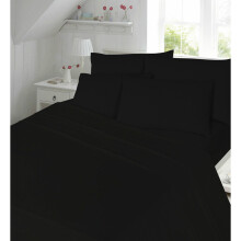 (Black , Double) Fitted Sheet 180 Thread Count Non Iron