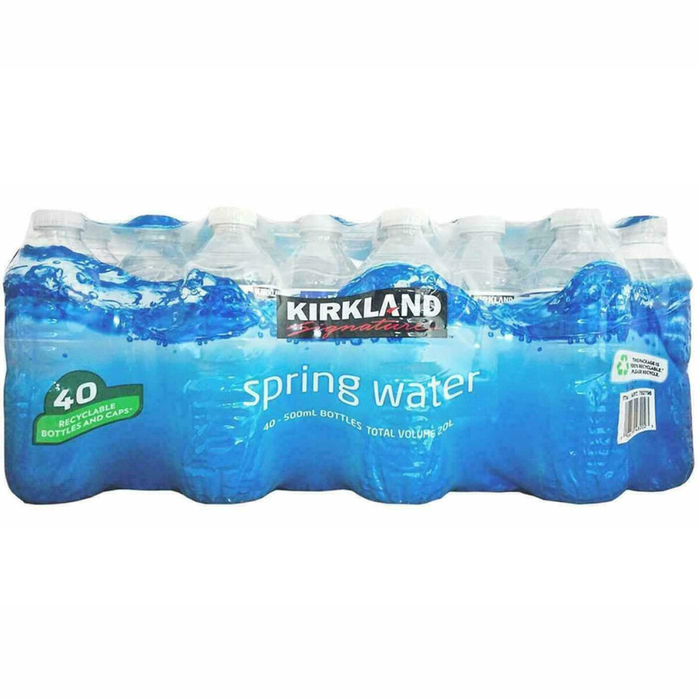 Natural Spring Water Kirkland Signature Screw Cap  Bottles  40 x 500ml