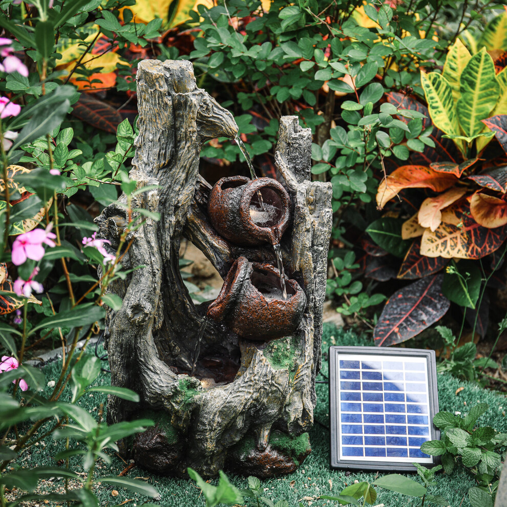 Living And Home Garden Ornamental Fountain Solar Fountain Garden Water Feature Fountain Led Lights
