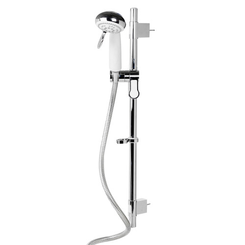 Croydex Croydex Flexi-Fit Four Function Metal Shower Set Steel Slide Adjust