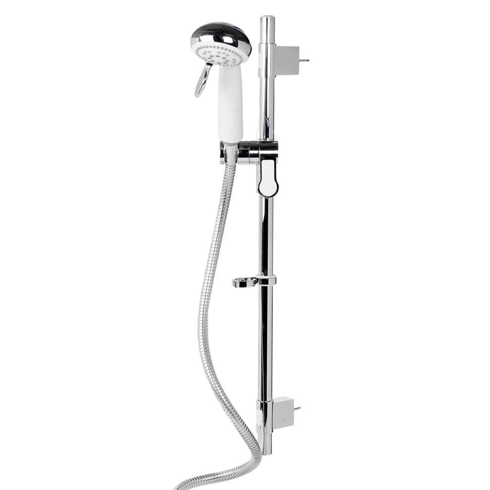 Croydex Flexi-Fit Four Function Metal Shower Set Steel Slide Adjust