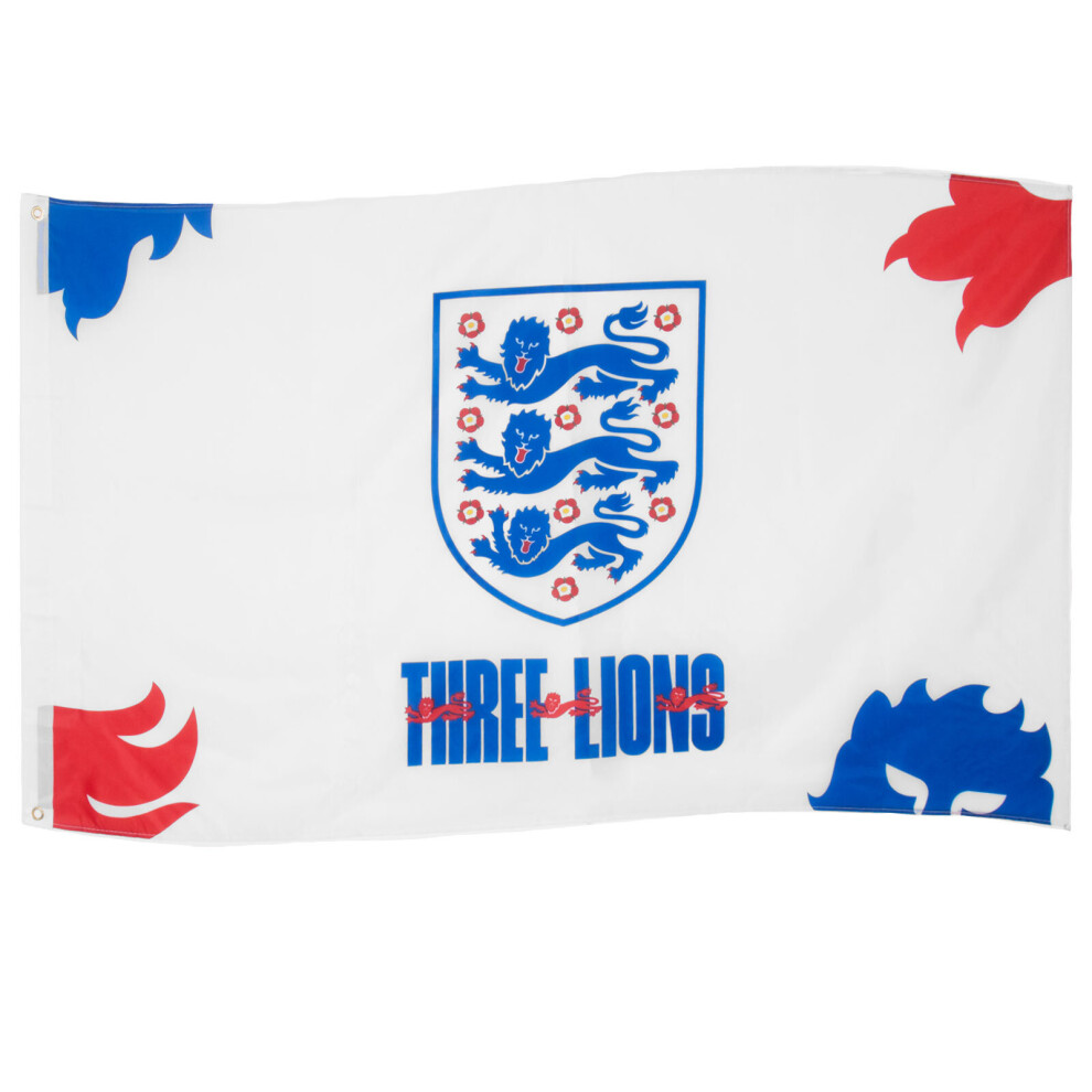 England Fa Flag 5X3ft 3 Lions Crest Official Football Gift