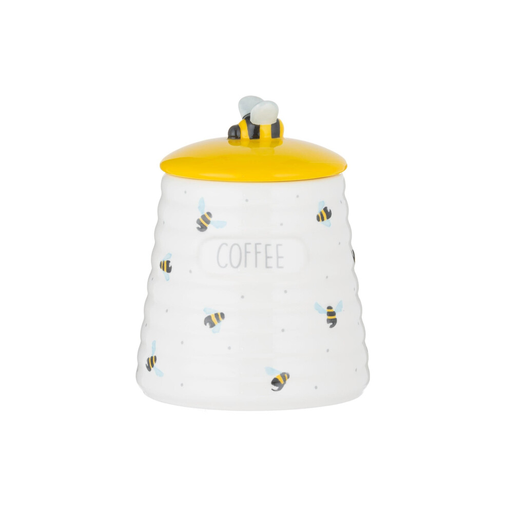Ceramic Sweet Bee Coffee Storage Kitchen Jar Canister Container Airtight Lid