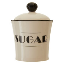 Decorative Sugar Canister,Dolomite Kitchen Container With Domed Lid,Stylish Sugar Canister For Daily Use