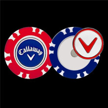 Callaway C30486 Dual-Mark Poker Chip Ball Marker - Red, White & Blue - Pack of 2