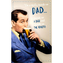Funny Beer & Remote Father's Day Card Crackers Greeting Cards