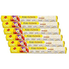 (Pack of 6) Rishta Flower Agarbatti 20stk (PacPremium Indian Aroma Incense Stick ,Sweet Delicate Floral Fragrance ,Promotes calming feeling, happiness and peace.
