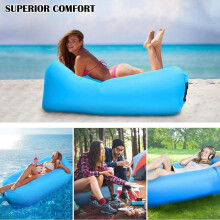 Inflatable Air Bed Lounger Couch Chair Sofa Bag Hangout Camping Beach
