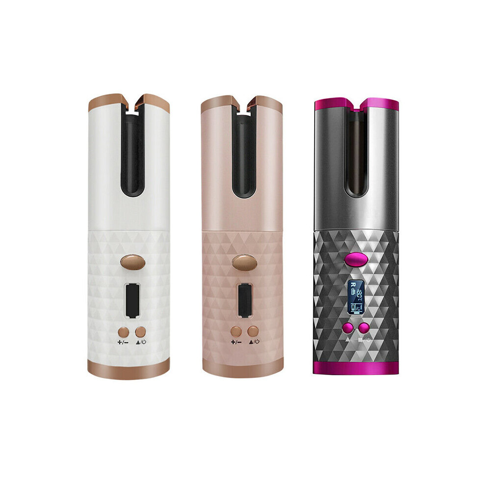 (Rose-Gold) Automatic Cordless Curling Tongs