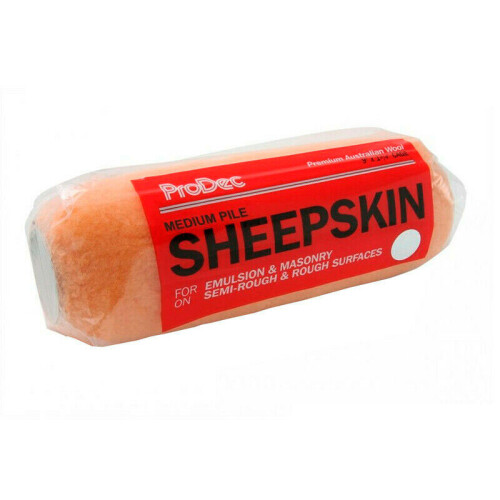 PRODEC 9" x 1.75" Medium Pile Merino Wool Sheepskin Cage Sleeve Roller Emulsion