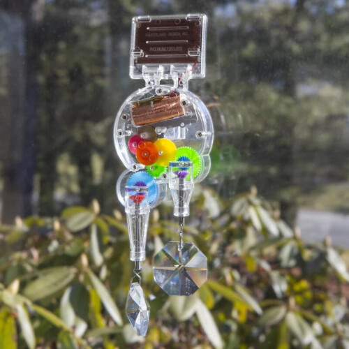 Kikkerland Solar Powered Window Decoration Double Rainbow Maker 1