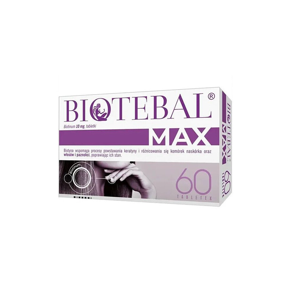 Biotebal Max 10 mg, 60 tablets , Hair Nails, WÅosy Paznokcie