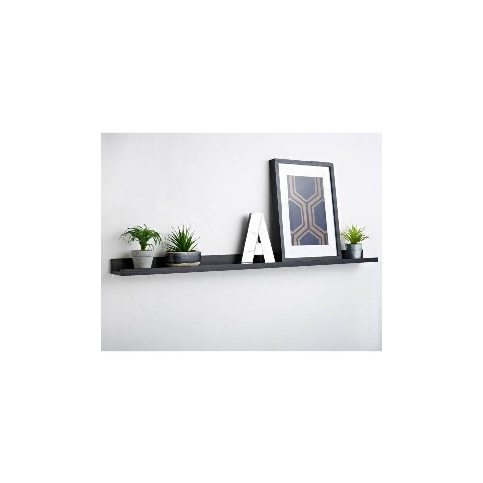 Lokken Picture Shelf  Ledge Wall Floating Shelf Home Rack Frame Easy to install. 120cm - Black