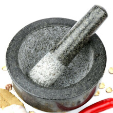 Pestle and Mortar Set Durable Natural Granite Stone Spice Herb Crusher