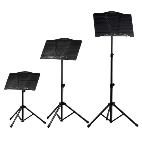 Atril Ajustable Para Orquesta TrÃpode Con Luz LED Bolsa Clip 2