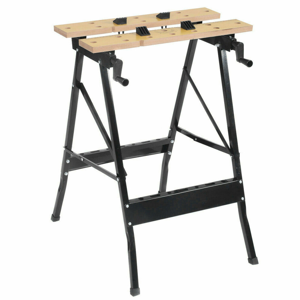 FOLDABLE WORKBENCH PORTABLE WOOD BENCH WORK CLAMPING FOLDING TABLE