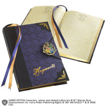 Diario Harry Potter - Noble Collection - Hogwarts - Logo en metal - Color marrón - Adulto mixto