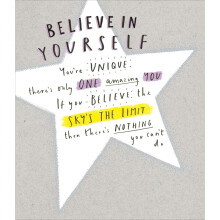 Believe In Yourself The Sky's The Limit Greeting Card Blank Inside Any Occasion