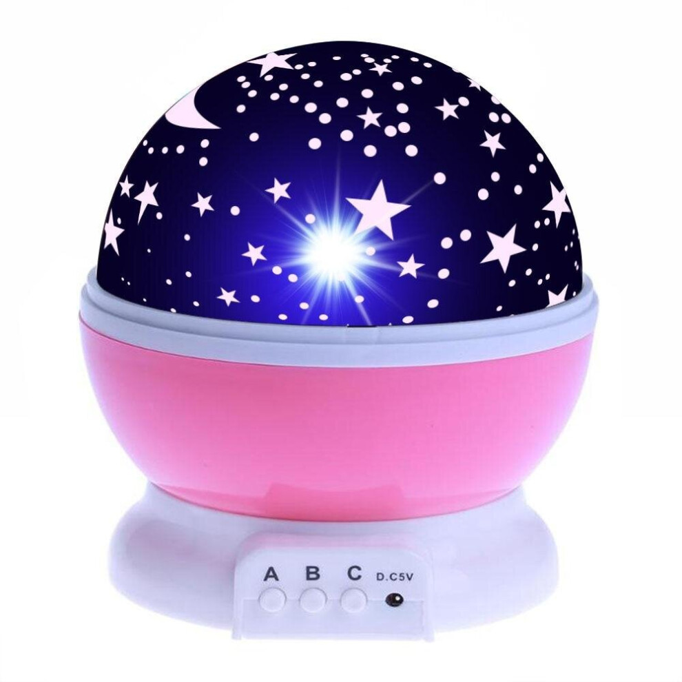 (01) Sky Projector Star Moon Galaxy Night Bedroom Projector Rotating Nursery Night Led Baby Lamp Light