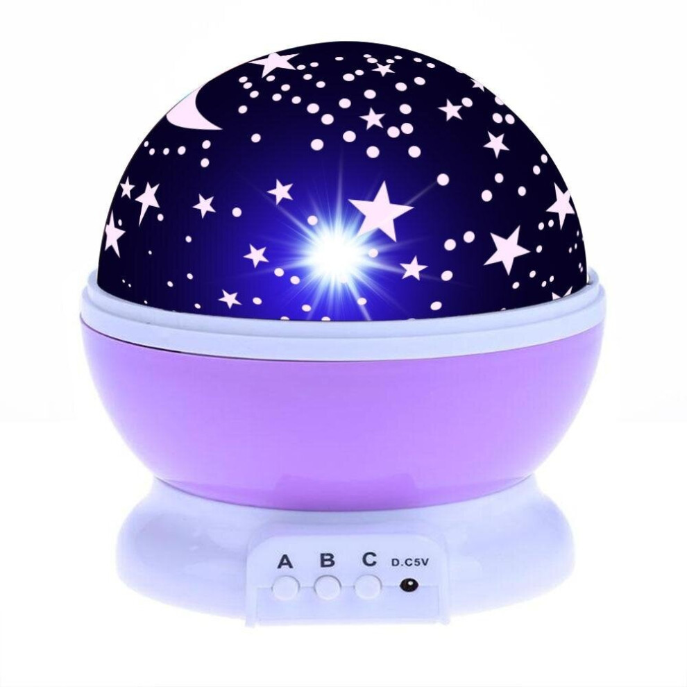 (03) Sky Projector Star Moon Galaxy Night Bedroom Projector Rotating Nursery Night Led Baby Lamp Light