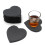 (4pcs) Slate Heart Coasters Tea Coffee Table Mat 11cm 1