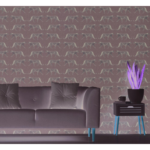 Fine Decor Glamorous Leopard Charcoal Wallpaper