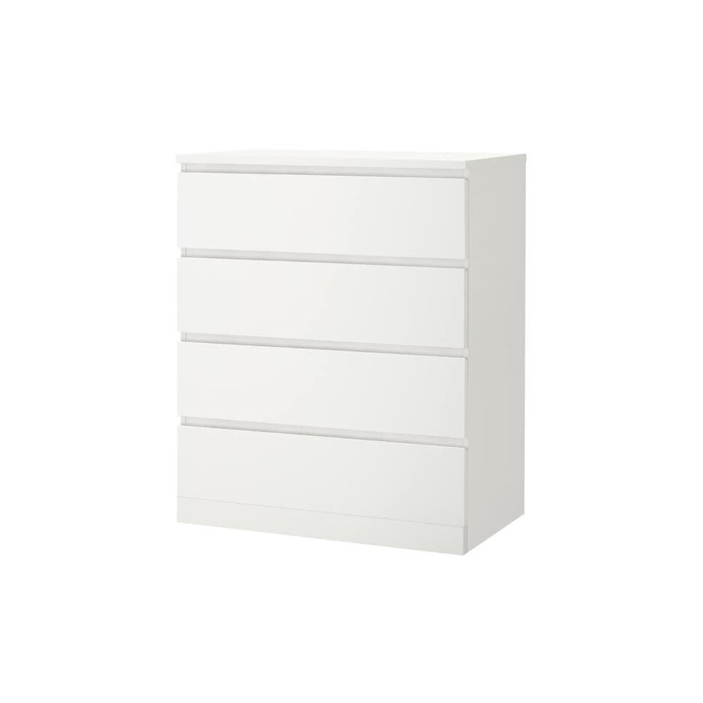 Ikea MALM Chest of 4 drawers, white 80x100 cm