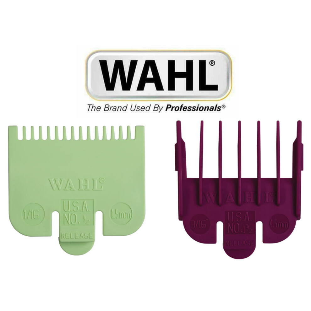 Wahl Clipper Guard Attachment Combs Â½ 0.5 (HALF) + 1Â½ 1.5 (ONE & HALF)