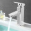 Square Basin Mixer Tap Faucet Chrome Brass Single Handle 11