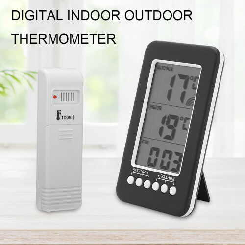 CZHONG-House Digital Wireless Indoor/Outdoor Thermometer Temperature Meter UK-Stock UK