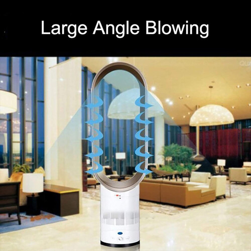 Bladeless 16-Inch Tower Fan with UK Plug, Remote Control, Quiet Oscillation, 40W, Timer 2