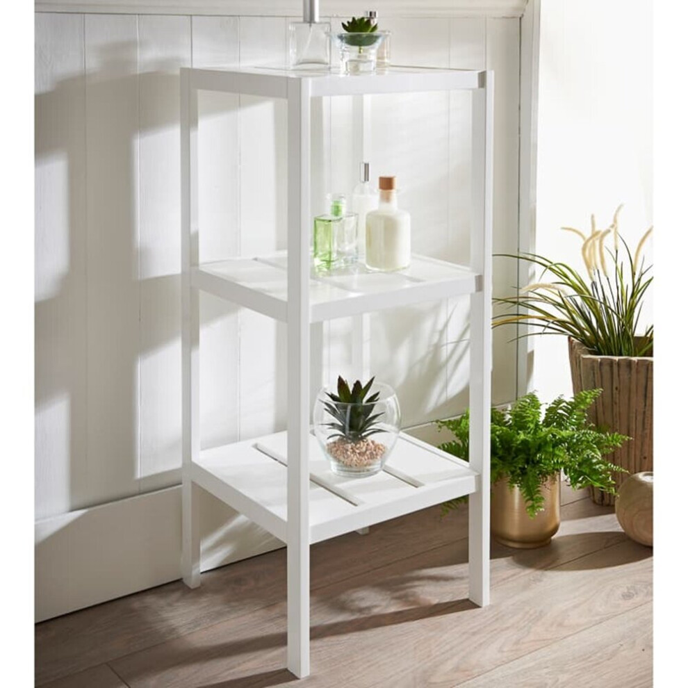 Fabulous Maine 3 Tier Wood Shelf Add Some Elegant Storage Space To Your Home - White